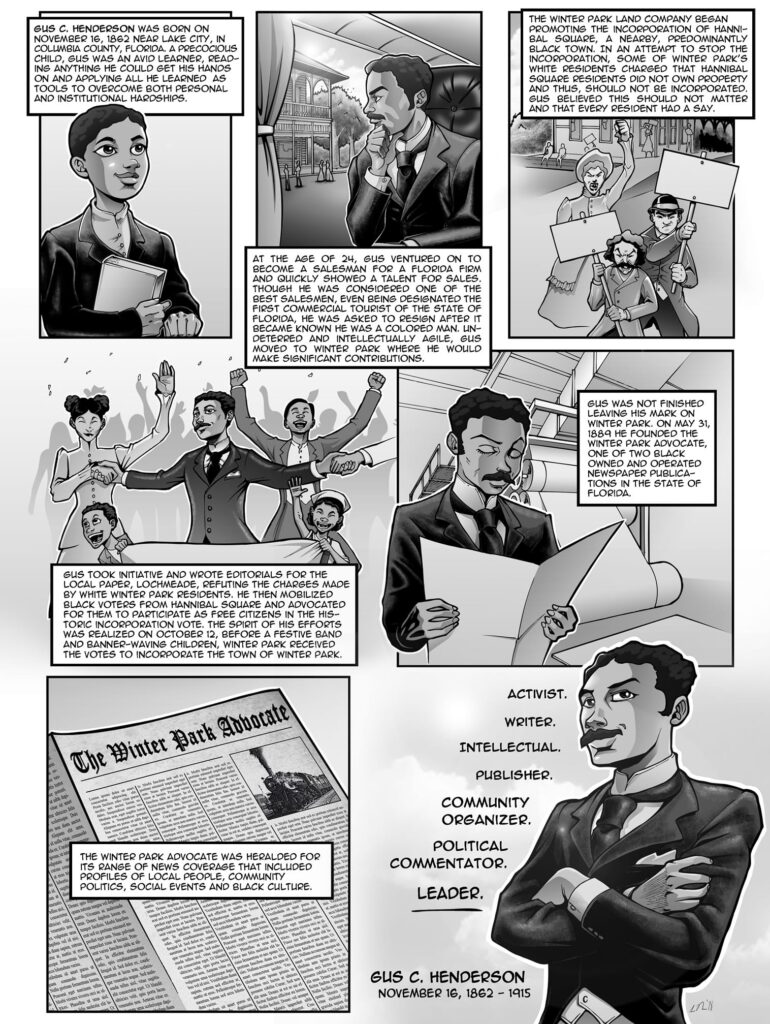 Gus C. Henderson Bio Comic